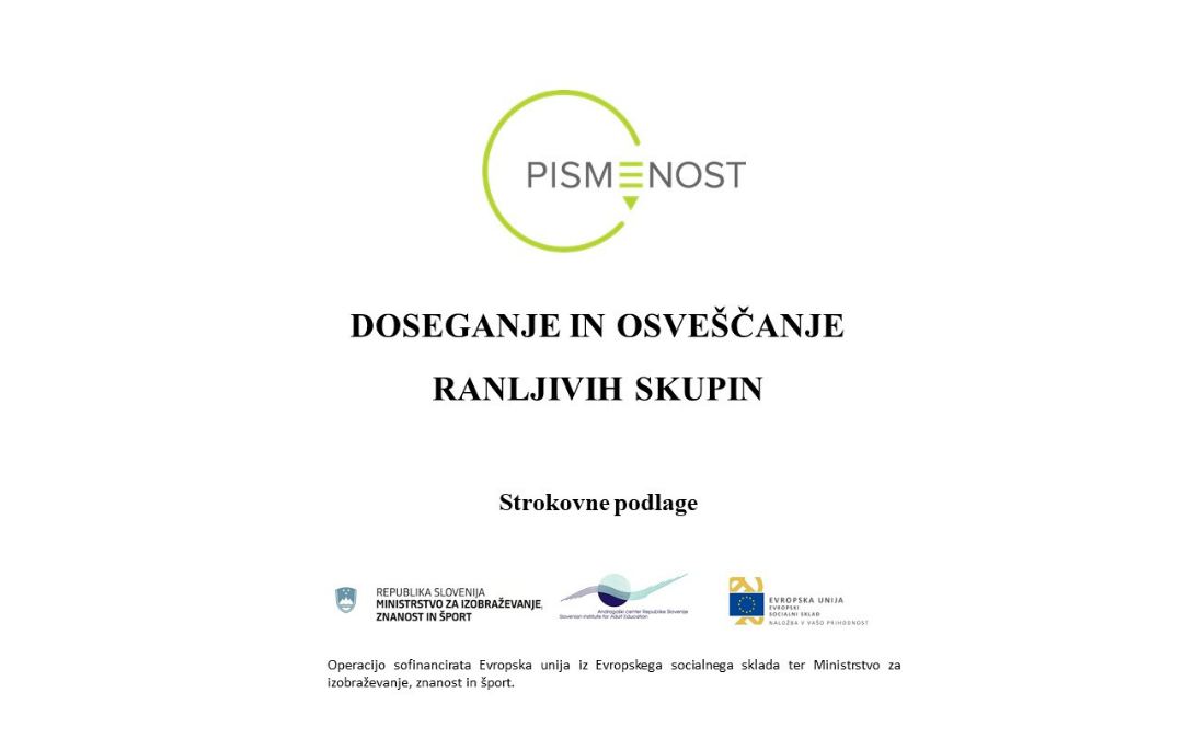 Publikacija o osveščanju ranljivih ciljnih skupin