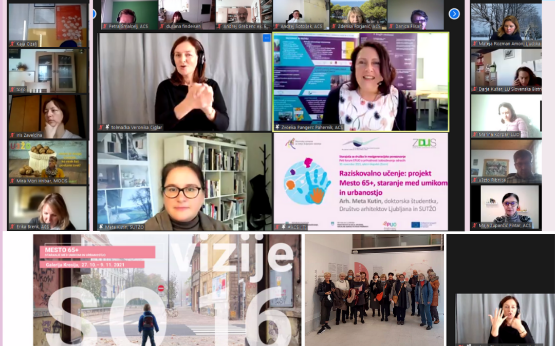 Naslovnica z govorci in nekaj zaslonskih slik