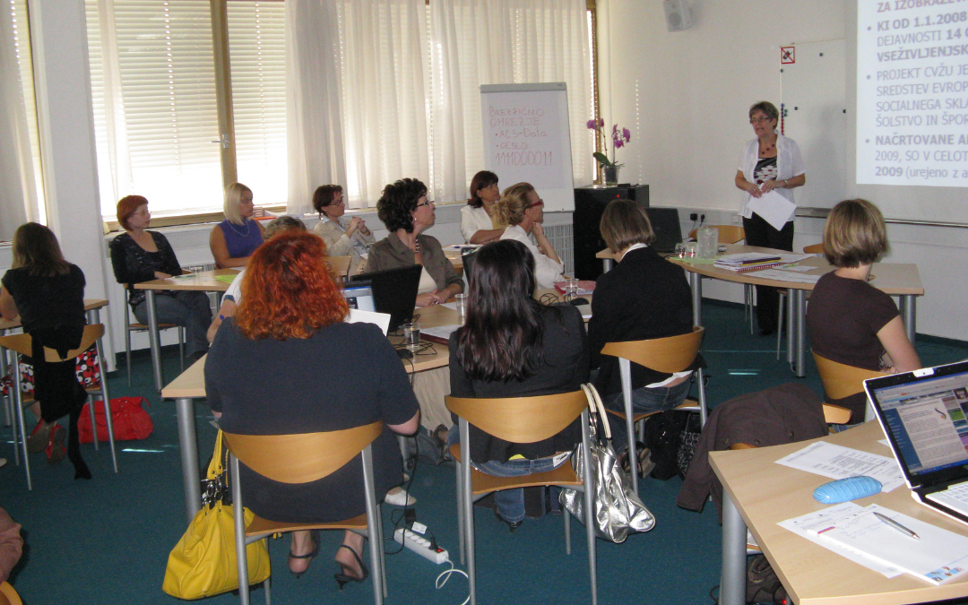 Tanja vilič Klenovšek med usposabljanjem