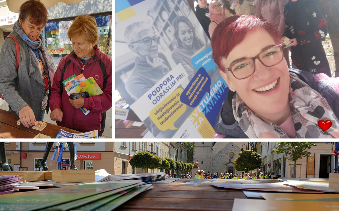 DSS Mocis (1) Udeleženci programa Začetna integracija priseljencev, so skupaj z mentorico, obiskali "stojnico znanja"