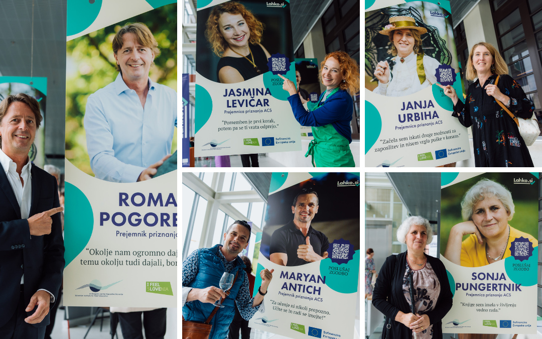 Šopek nagrajencev na otvoritvenem dogodku Lahko.si