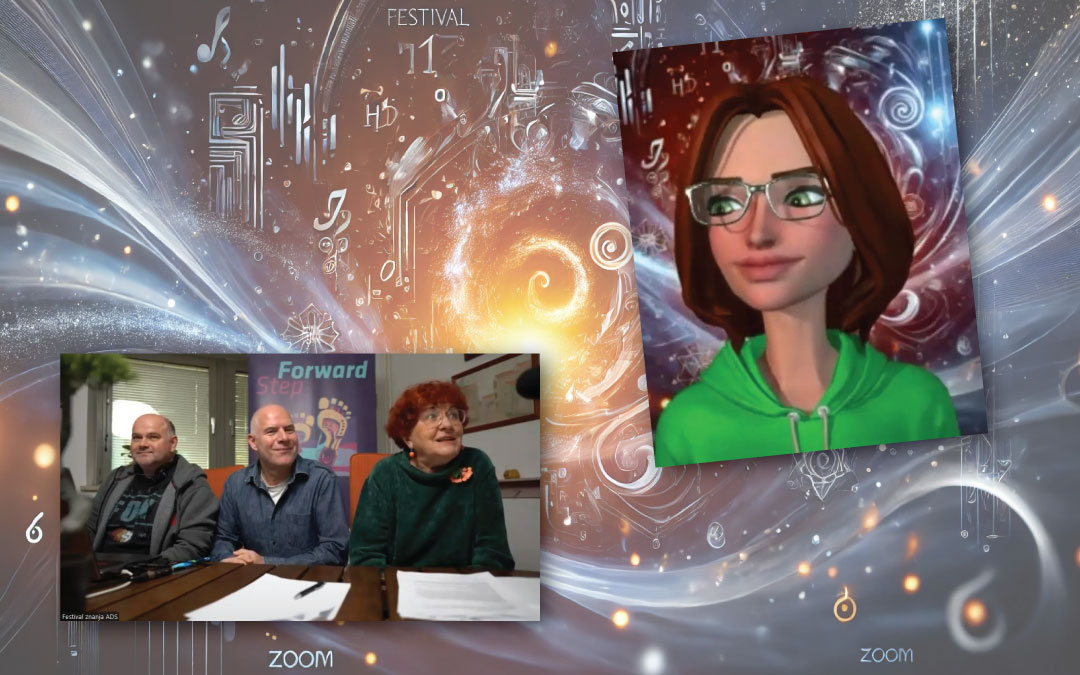 Naslovnica festivala znanja, organizatorji dogodka in umetna inteligenca Celestine