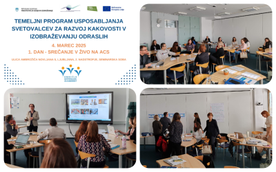 Usposabljamo nove svetovalce za kakovost izobraževanja odraslih