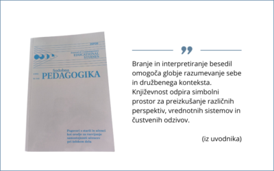 Sodobna pedagogika (med drugim) o bralnih krožkih