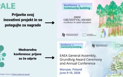 Priložnost za izobraževalce odraslih: prijavite projekt za nagrado EAEA Grundtvig 2026