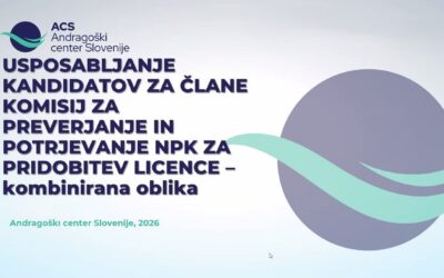 Pilotna izvedba kombiniranega usposabljanja kandidatov za člane komisij NPK