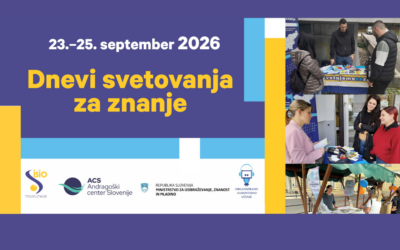 Dnevi svetovanja za znanje 2026: informacije, nasveti in podpora na poti do novega znanja