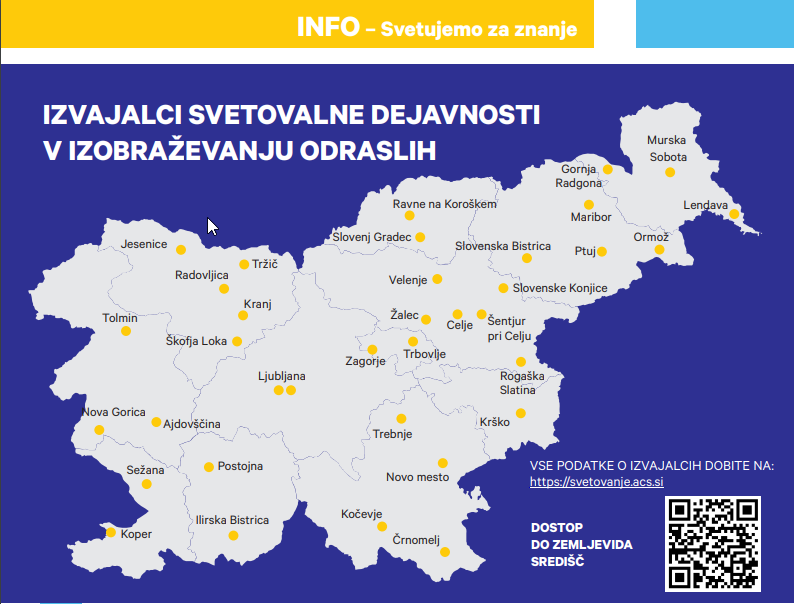Zemljevid Središč ISIO