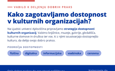 Kako zagotavljamo dostopnost v kulturnih organizacijah?